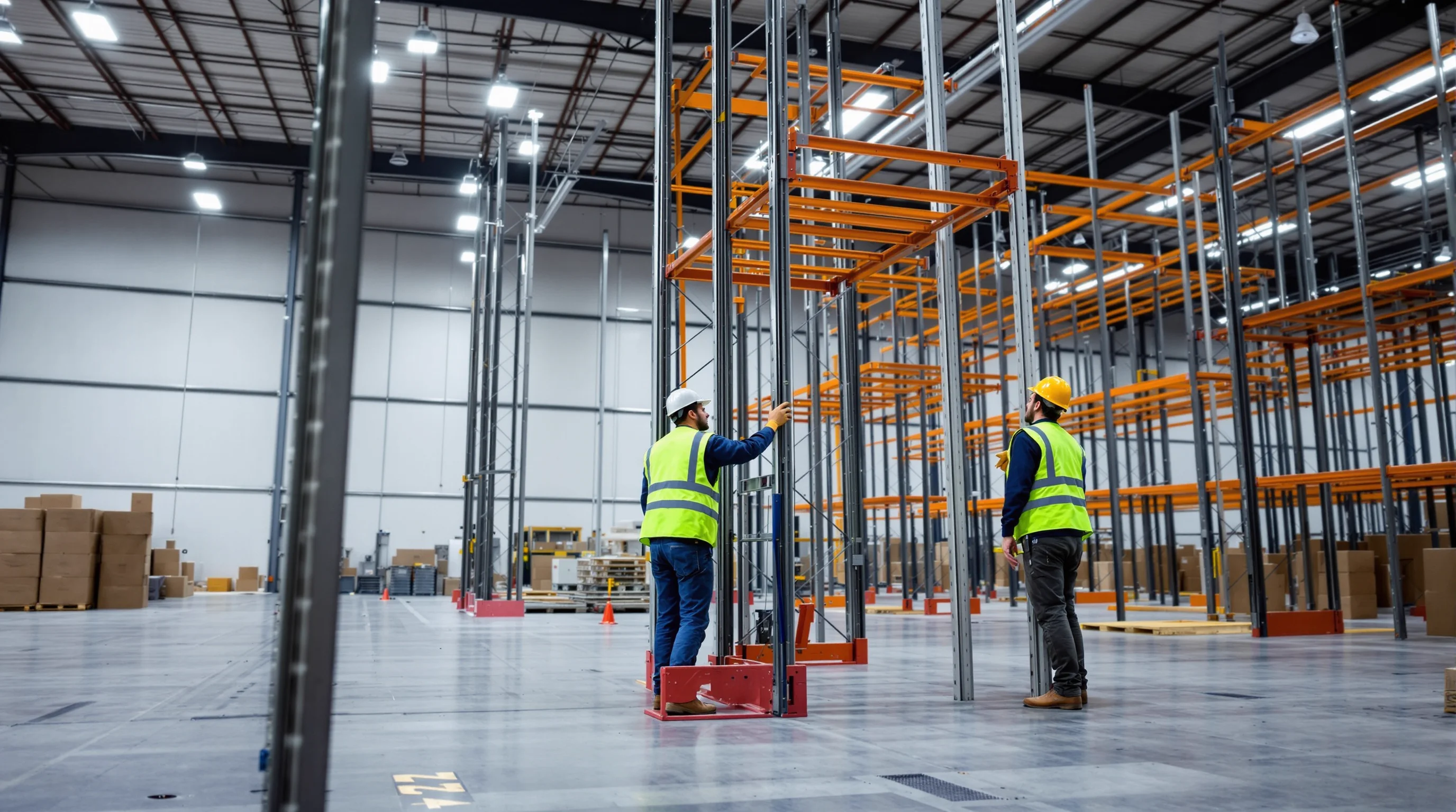 Pallet racking installation in a Chesapeake VA warehouse facility